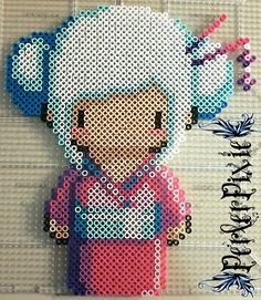 an image of a cross stitch doll on a white background with the words happy birthday written below it