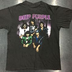 Unisex Heavy Cotton Tee 100% Cotton. Size: Classic Fit, Run True To Size Adult Unisex Sizing Condition: New - Made To Order Please Wash In Cold Water At First Time Vintage Band T Shirts, Rock T Shirt, Concert Shirts, Purple Band, 90s Style, Vintage Band, Band Shirts, Tour T Shirts, Deep Purple