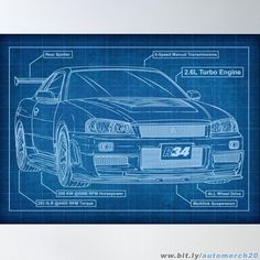 nissan, gtr, nissan skyline, nissan silvia, r32, r33, r34, r35, nismo, skyline gtr, gt-r, gtr r32, gtr r33, gtr r34, gtr r35, car, cars, automobile, automotive, vehicle, racing, race car, race, street racing, stance, drift, drifting, drift car, jdm, jdm cars, jdm legend, japanese car, nippon, sports car, supercar, tuner, tuning, turbo, speed, fast, fast car, retro car, classic car, t-shirt, tshirt, tees, car tshirt, car apparel, poster, wall art, art print, metal print, car blueprint, blueprint, Japanese Sports Cars, Nissan Skyline Gt R, Gtr R34, Cool Car Drawings, Nissan Skyline Gt