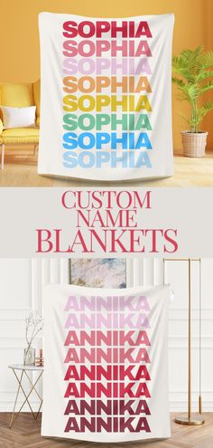 Personalized Family Gifts, Name Blanket, Blanket Personalized, Blanket Gift, Gift For Kids