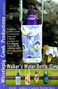 Walkers Water Bottle Water Bottle Sling, Bottle Sling, Water Bottle Carrier, Water Bottle Bag, Water Bottle Covers, Bottle Carrier, Water Bottle Holders, Bottle Cover, Bag Patterns To Sew