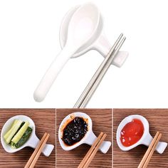 PRICES MAY VARY. Material: Ceramic. Product (L x W): 3.55 x 3 inch. Two in one design, it can be used as chopsticks holder and seasoning dish. Practical table decoration. The chopstick holder rests prevent rolling away and give a place to set down chopstick, spoon,fork,and knife to prevent used them from contaminating. Suitable for holding chopsticks, forks, spoons, knives or other tablewares. Great for home, birthday, wedding, or celebration party. Chopstick Rest Ceramics, Ceramic Chopsticks, Spoon Holder Ceramic, Holding Chopsticks, Spoon Fork Knife, Knife Stand, Clay Keychain, Knife Rest, Ceramic Knife