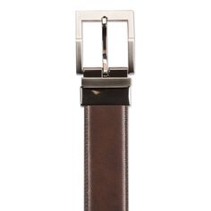 Compliment your modern ensemble with the men’s SWISSGEAR Reversible Contemporary Leather Belt. Made from smooth genuine leather, this long-lasting belt entails a single prong, frame style, lustrous satin-finish buckle. Wear it as a classic black belt or flip it to enhance your outfit with a chocolate accent, and hit the town. Modern Brown Belt Buckles For Business, Modern Brown Belt Buckle For Business, Modern Brown Belt For Business, Modern Brown Belt And Suspenders For Formal Wear, Modern Brown Belt For Formal Wear, Reversible Belt, Genuine Leather Belt, Buckle Belt, The Men