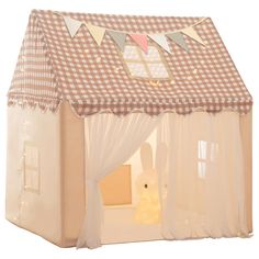 PRICES MAY VARY. 🎁【LARGE SIZE】: The dimensions of this tent playhouse is: 47 inches long, 40 inches wide, 52 inches high, can accommodate three children at the same time, or an adult a child, or a large pet, four large windows and a large door, the windows with white gauze curtains, breathable and mysterious, beautiful and surprising, the curtains can be tied up, or put down 🎁【INCLUDED ACCESSORIES】:The kids play tent included include a tent cloth cover, poles for building, a detachable and was Tent Playhouse, Playhouse Indoor, Playhouse For Kids, Kids Tent, Kids Play Tent, Playhouse Outdoor, Kids Tents, Kids Gift Guide, Star Light