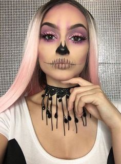 Make Up Diy, Den Mrtvých, Filmy Vintage, Sugar Skull Makeup, Glam Makeup Look, Halloween Makeup Easy