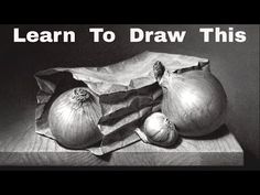 two onions and one onion on a cutting board with the words learn to draw this