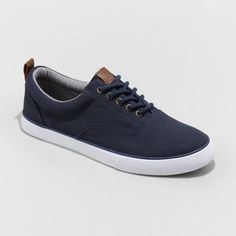 Men's Brady Sneakers - Goodfellow & Co™ Navy 10 : Target Casual Canvas Sneakers For Walking, Casual Textile Sneakers For Fall, Fall Casual Synthetic Sneakers, Same Day Delivery, Target, Drive, Man Shop, Navy, Sneakers