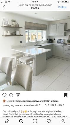 the kitchen is clean and ready to be used as a dining room or living room