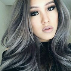 Grey Balayage, Silver Hair Highlights, Grey Hair Wig, Gray Balayage, Granny Hair, Silver Hair Color, Silver Grey Hair, Hair Masks