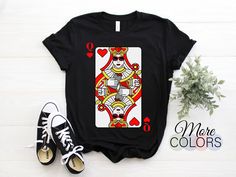 a t - shirt with a playing card on it