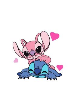 a cartoon character sitting on top of a blue turtle with hearts in the back ground