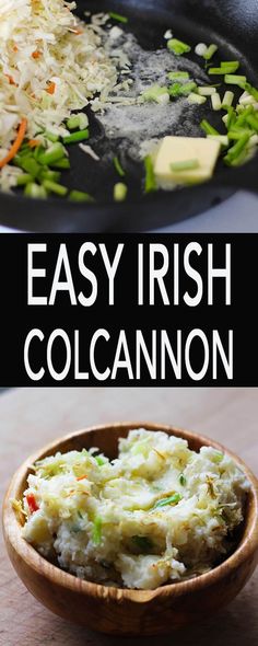 an easy irish colcanon recipe in a skillet