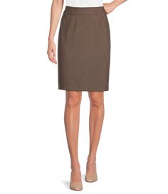 From Calvin Klein&#x2C; this classic pencil skirt features:luxe stretch seasonless fabricclassic straight pencil silhouettewide&#x2C; contoured waistbanddarts at the waist for fit definitionfunctional coin pocket below waistbandback vent for comfort and fithidden back zipper closureapprox. 23" from top of waistbandpolyester/rayon/spandexdry cleanImported. Classic Office Pencil Skirt For Spring, Fitted Pencil Skirt For Business, Classic Knee-length Business Pencil Skirt, Classic Spring Office Pencil Skirt, Classic Knee-length Pencil Skirt For Business, Classic Lined Pencil Skirt For Business, Elegant Knee-length Bottoms For Business, Elegant Calvin Klein Bottoms For Business, Classic Fitted Pencil Skirt For Office