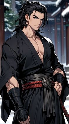 Ninja Inspired Outfit, Asian Man Drawing, Japanese Character Design Male, Anime Samurai, Characters From Movies, Anime Show, 얼굴 드로잉, The Best Anime, Popular Characters