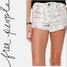 Nwt Free People Tie Dye Frayed Cut-Off Fringe Icing Wash Distressed Jean Shorts Sz 28 Super Cute And Very Comfortable Free People Denim Cut Off Shorts. Icing Wash Cut Off Shorts In Grey & White, Accented With Random Touches Of Soft Pink. Trendy Boho Chic & Stylish. Distressed In All The Right Places (Factory Distressed) And Ready To Be Lived In All Summer Long. Color: Icing Wash- Gray, White, Pink Condition: New With Tags, Never Been Worn Size: 28 Waist 15.25" Inseam: 2.5" Rise 9" Trendy White Shorts With Frayed Hem, Summer Distressed White Bottoms, White Summer Jean Shorts With Frayed Hem, White Frayed Hem Jean Shorts For Summer, White Summer Shorts With Frayed Hem, White Ripped Bottoms For Spring, White Jean Shorts With Frayed Hem For Summer, Summer White Distressed Bottoms, White Ripped Shorts For Spring