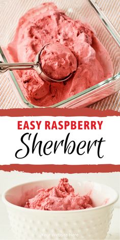 easy raspberry sherbet ice cream recipe