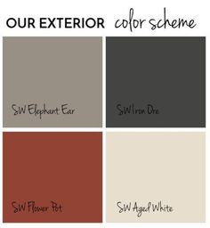 the color scheme for our exterior color scheme is red, white, gray and black