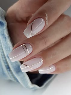 Neutral Nail Designs, Work Nails, White Nail, Classy Nails, Chic Nails, Nail Arts, Nude Nails, Nail Art Design