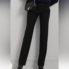 Straight Leg Business Style Pant. 67%Poly, 29% Viscose, 4% Elastine Style Pant, Business Style, Ralph Lauren Pants, Jumpsuit Trousers, Pants Color, Business Fashion, Lauren Ralph Lauren, Black Pants, Pant Jumpsuit