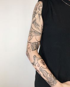 Tattoo Style - Amazing - Stop Looking! Get all your needs met from one of the leading online retailers. Animal Tattoo Sleeve, Dark Floral Tattoo, Sea Tattoo Sleeve, Coral Tattoo, Ocean Sleeve Tattoos, Earthy Tattoos, Animal Sleeve Tattoo, Sea Tattoo, Ocean Tattoos