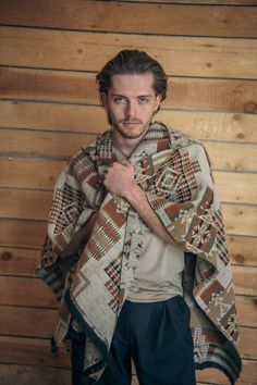 Ethnic Wool Poncho for Men Ecru Wool Poncho Aztec Wool - Etsy Brown Wool Bohemian Shawl, Traditional Brown Cape For Fall, Beige Bohemian Winter Cape, Traditional Wool Poncho For Winter, Bohemian Wool Cape Outerwear, Traditional Shawl Poncho For Fall, Bohemian Wool Shawl Outerwear, Traditional Winter Poncho For Outdoor, Bohemian Wool Poncho Cape