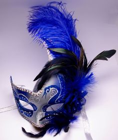 Blue Masquerade Masks, Masquarade Mask, Masquerade Ball Dresses, Masquerade Mask Diy, Theme Carnaval, Mens Masquerade Mask, Venice Mask, Venetian Masquerade Masks, Wedding Silver