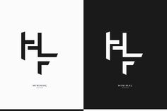 the minimal logo is designed in black and white, with two letters that appear to be made