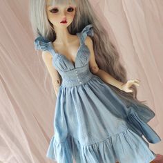 Handmade Light Blue  Summer dress  for Msd BJD, 1/4 and other  similar doll sizes. Made of Cotton fabric. Dress  for sale only. Sizes: Medium Bust circumference -17 to 18.5 cm Waist circumference - 12 to 13.5 cm Small Bust circumference - 15.5 to 17 cm Waist circumference - 10.5 to 12 cm Message seller for custom made measurements Light Blue Summer Dress, Cotton Fabric Dress, Bjd Clothes, Light Blue Dress, Marine Uniform, Blue Summer Dresses, Light Blue Dresses, Handmade Lighting, Dress Clothes