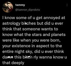 an image of someone's tweet about astrology and what it means