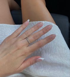 White French Tip Acrylic, French Tip Acrylics, White French Tip, White French, Cute Nails, Nail Inspo, Nails, White