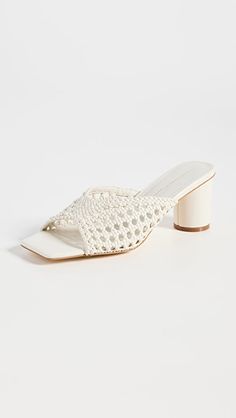 Intentionally Blank Casandra Sandals | SHOPBOP Elegant Heels With Woven Sole And Open Heel, Formal High Heels With Woven Sole, Modern Open Toe Heels With Woven Sole, Chic White Heels With Woven Sole, Formal Open Toe Heels With Textured Sole, Formal Closed Toe Heels With Woven Sole, Intentionally Blank, New Arrivals, Sandals