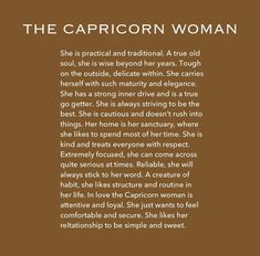 the capricon woman poem