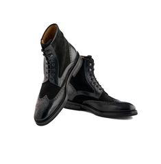 Handmade men black combat boots, men military boots, men ankle boots Black Combat Boots Men, Mens Dress Shoes Guide, Ankle Combat Boots, Combat Boots Men, Handmade Boots, Oxford Brogues, Simple Shoes, Black Combat Boots, Military Boots