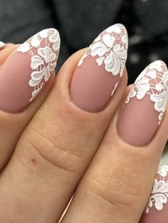 Nail Art Mariage, Wedding Day Nails, Bridal Nail Art, Romantic Nails