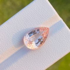 4.96Ct Morganite Pink Color Perfect Cutting Crystal Clear Pear Shape Gem Brazil Colors, Art Jewelry Design, Zambian Emerald, Beauty Design, Colored Gems, Morganite, Brilliant Colors, Pear Shape, Dark Pink