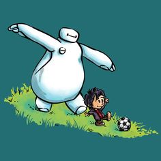 Daily T-Shirt of Baymax and Hiro from Big Hero 6 (Disney) hanging out in the style of Calvin and Hobbes on TeeFizz.com! Baymax Drawing, New Shirt Design, Pop Culture Shirts, Dogs Tee, Baymax, Hero 6, Big Hero 6, Big Hero