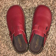 Super Comfy Mules In Beautiful Red / Red Merlot. Size 36 / 36.5. Heels Around 1.5”. Manmade Leather. Insole Slightly Padded. Buckle Adjustable. Brand New, In Perfect Condition And Never Worn. Red Clogs, Merlot, Mule Clogs, Mules Shoes, Lady In Red, Red Color, Clogs, What To Wear, Buckle