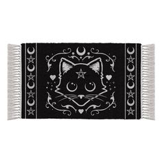 Purrfect Rug - Goth Mall Bridal Veils And Headpieces, Summer Goth, Horn Jewelry, Gothic Home, Hearth And Home, Corsets And Bustiers, Fine Rugs, Gothic House, Halloween Jewelry