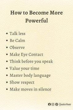 a poster with the words how to become more powerful