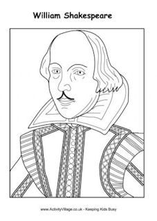 william shakespeare coloring page for kids