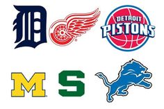 several different sports teams are depicted in this logo design contest for the detroit, detroit lions, and msu