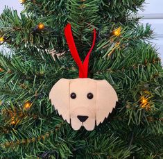 Felt Golden Retriever, Golden Retriever Ornament, Felt Dog Ornament, Felt Dog, Dog Christmas Ornaments, Felt Dogs, Gifts For Dog Owners, Dog Christmas, Dog Ornaments