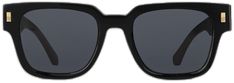 Black Square Frame Sunglasses With Glass, Black Sunglasses With Uva Protection, Black Sunglasses With Gradient Glass Lenses, Black Sunglasses With Tinted Glass Lenses, Black Tinted Glass Sunglasses, Black Tinted Lens Sunglasses With Glass Material, Classic Black Cat Eye Sunglasses With Mirrored Lenses, Classic Black Glass Sunglasses, Classic Black Cat Eye Sunglasses With Square Frame