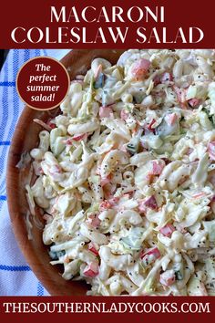 the southern lady cooks macaroni coleslaw salad