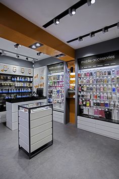 the inside of a store with many items on display