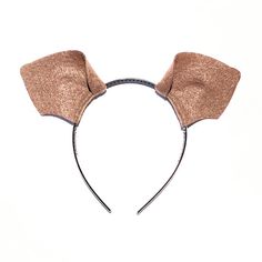 a close up of a cat ears headband on a white background