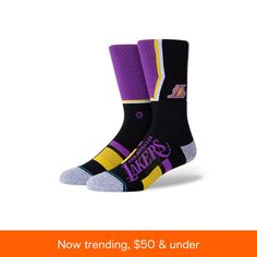 in stock Globe Skate Shoes, Stance Socks, Football Socks, Logo Knit, Los Angeles Clippers, Running Socks, Houston Rockets, Calf Socks, Athletic Socks