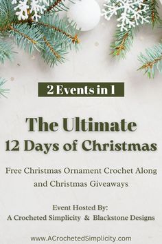 the ultimate 12 days of christmas giveaway for 2 events in 1 day or less