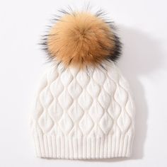 Women Winter Angora Knitted Wool Fashion Casual Outdoor Thick War Fur Ball Beanies Hats  -  GeraldBlack.com Winter Beanie With Pom Poms, Cold Weather Hats With Pom Poms, Knitted Fashion, Women's Beanie, Mens Workout Clothes, Winter Hats For Women, Woman Bags Handbags, One Piece Outfit, Womens Workout Outfits