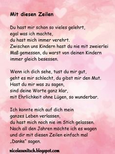 a pink background with hearts and words in german on the bottom right hand corner that says, mit diesen zeilen